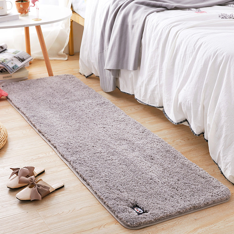 Multi Colored Bedroom Rug Modern Solid Color Rug Synthetics Non-Slip Backing Stain-Resistant Area Carpet