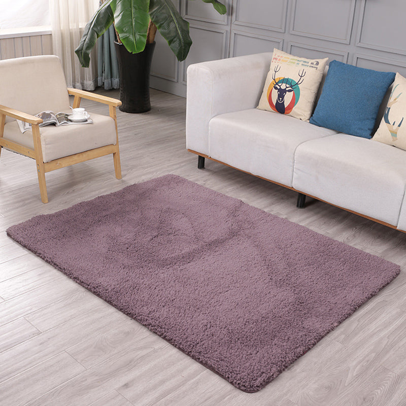 Nordic Solid Color Rug Multi Color PVC Indoor Rug Pet Friendly Anti-Slip Backing Area Carpet for Living Room