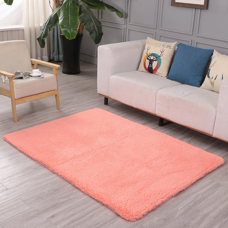 Nordic Solid Color Rug Multi Color PVC Indoor Rug Pet Friendly Anti-Slip Backing Area Carpet for Living Room