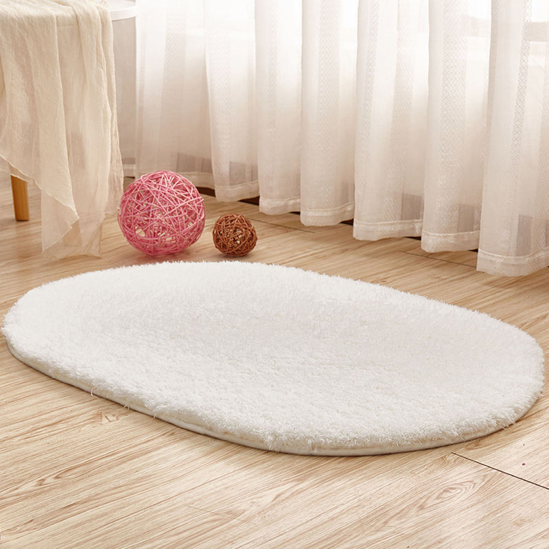 Multi Colored Solid Color Rug Polyster Casual Indoor Rug Anti-Slip Backing Pet Friendly Carpet for Bedroom