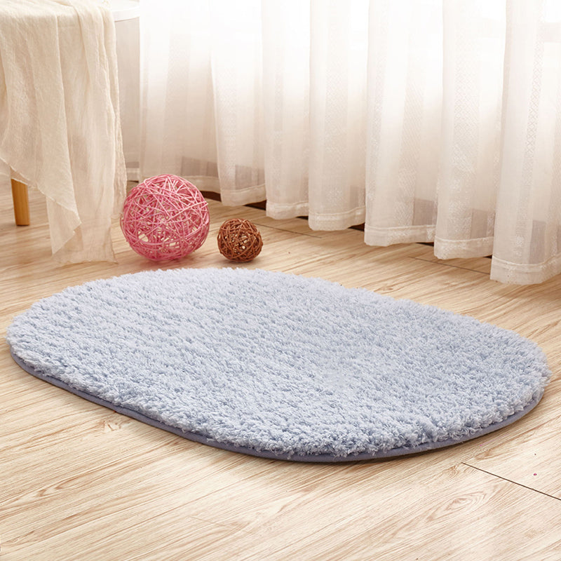 Multi Colored Solid Color Rug Polyster Casual Indoor Rug Anti-Slip Backing Pet Friendly Carpet for Bedroom