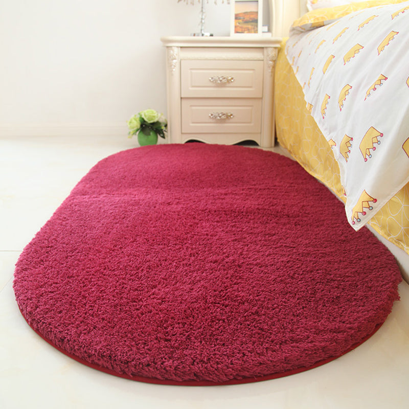 Minimalist Solid Color Rug Multi-Colored Polyster Indoor Rug Non-Slip Backing Easy Care Carpet for Room