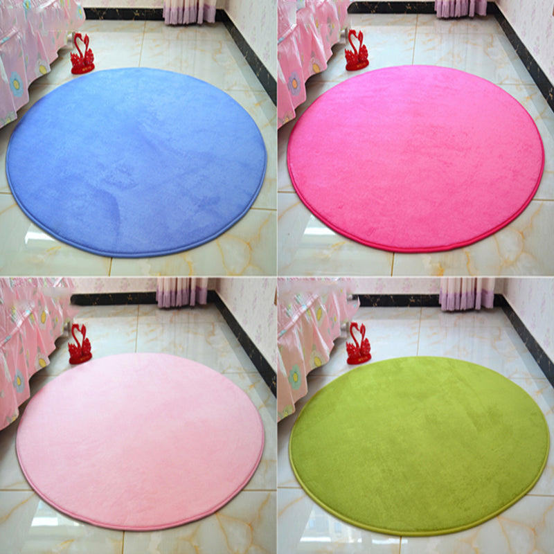 Casual Bedroom Rug Multi Color Solid Colored Area Carpet Polypropylene Easy Care Pet Friendly Indoor Rug