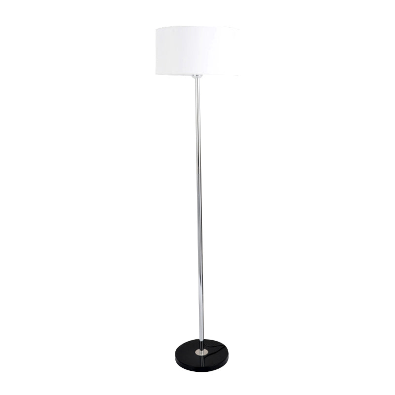 Drum Shade Standing Lighting Contemporary Fabric Single-Bulb Living Room Floor Lamp