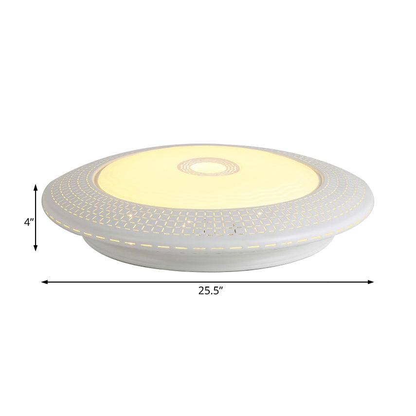 Lámpara empotrada circular blanca Lámpara empotrada acrílica LED moderna en luz blanca