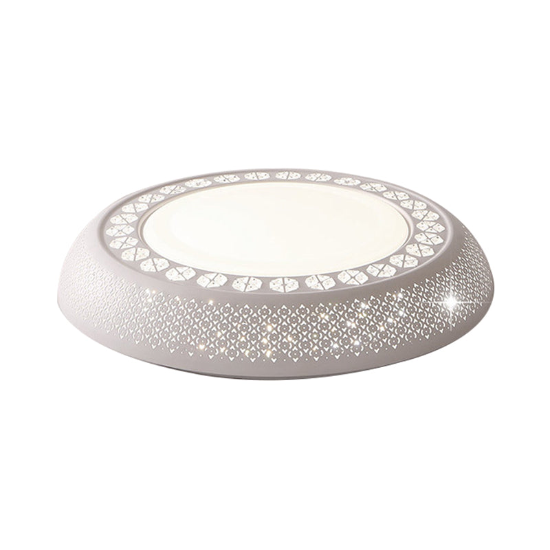 Circular Acrylic Flush Mount Light Modern Led White Flush Ceiling Lamp Fixture in White Light