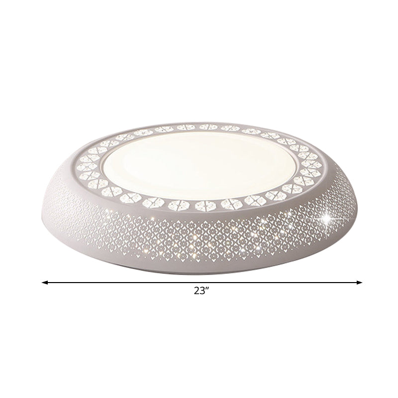 Circular Acrylic Flush Mount Light Modern Led White Flush Ceiling Lamp Fixture in White Light