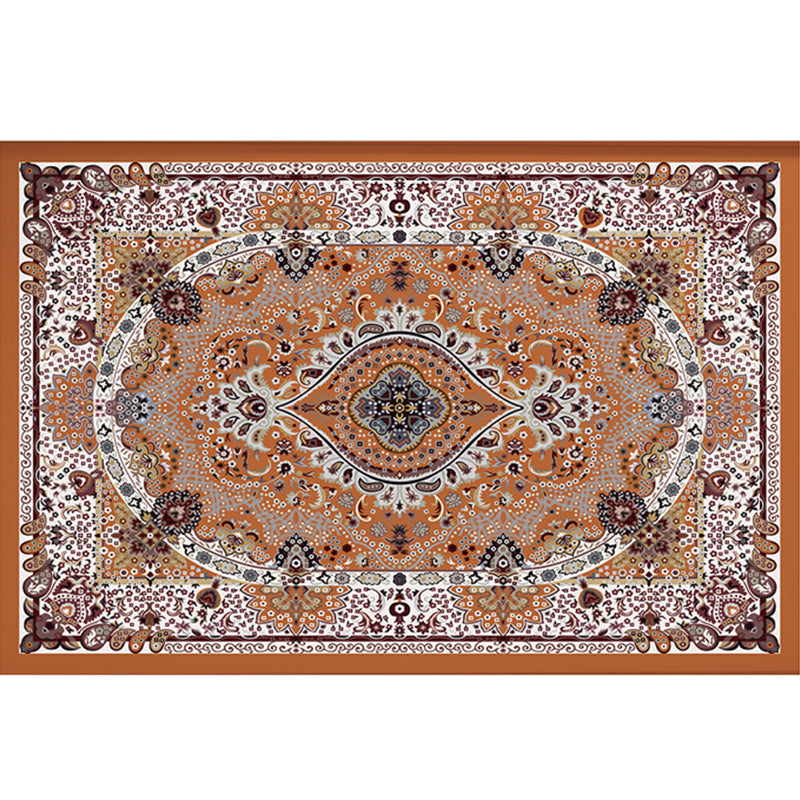 Retro Multicolor Moroccan Rug Polyster Geo Pattern Indoor Rug Anti-Slip Backing Pet Friendly Area Carpet for Bedroom