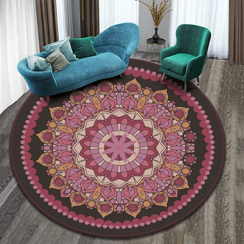 Tapis de décoration de créateur Mattelord Floral Match Rug Synthetics Synthetics Anim Friendly Washable Tapis