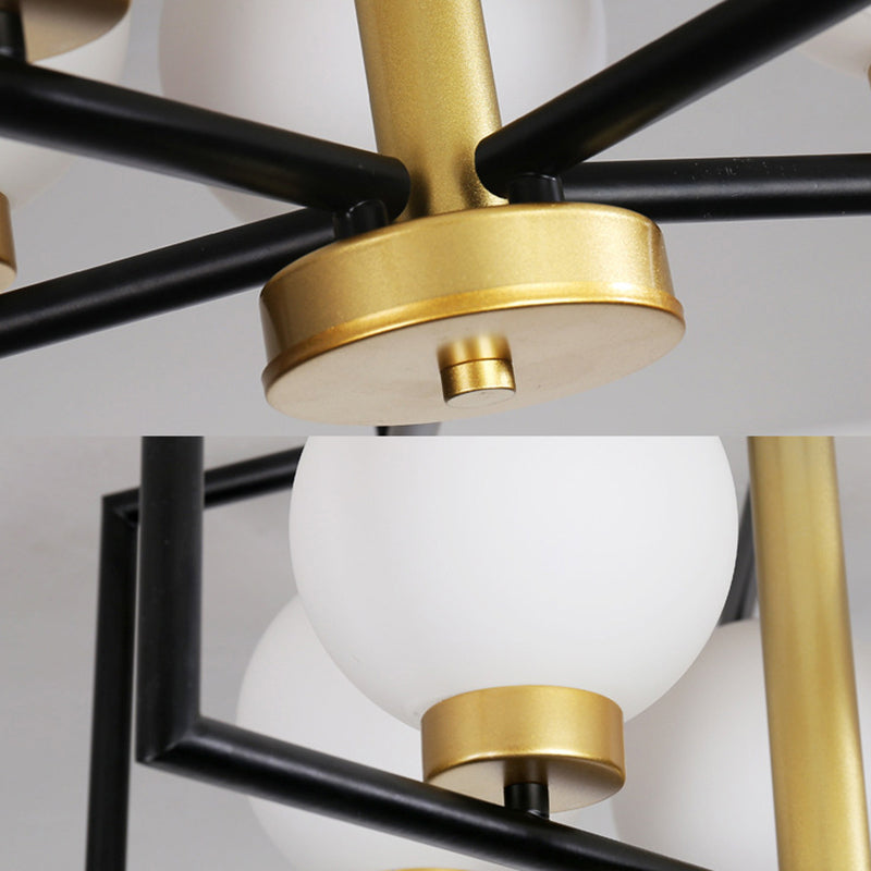 5 Luci Rettangolo Flush Light Fixture Tradizionale Vetro Bianco Soffitto Mount per Soggiorno