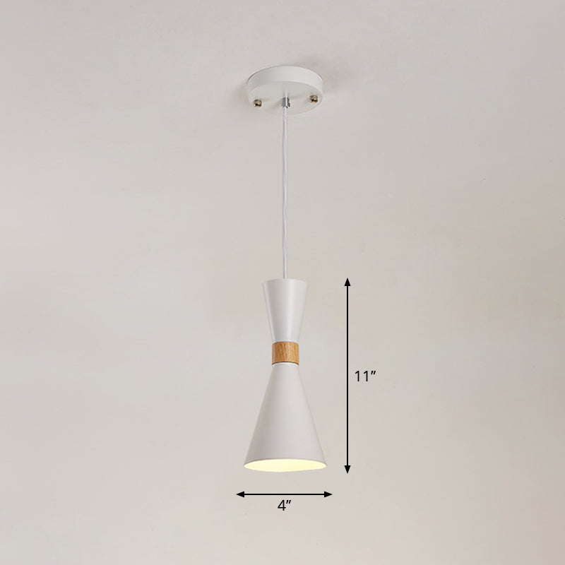 Lampada a sospensione a clessidra Light Aibice Nordic Metallic 1 Light Hanging Affermarsi Luce del soffitto