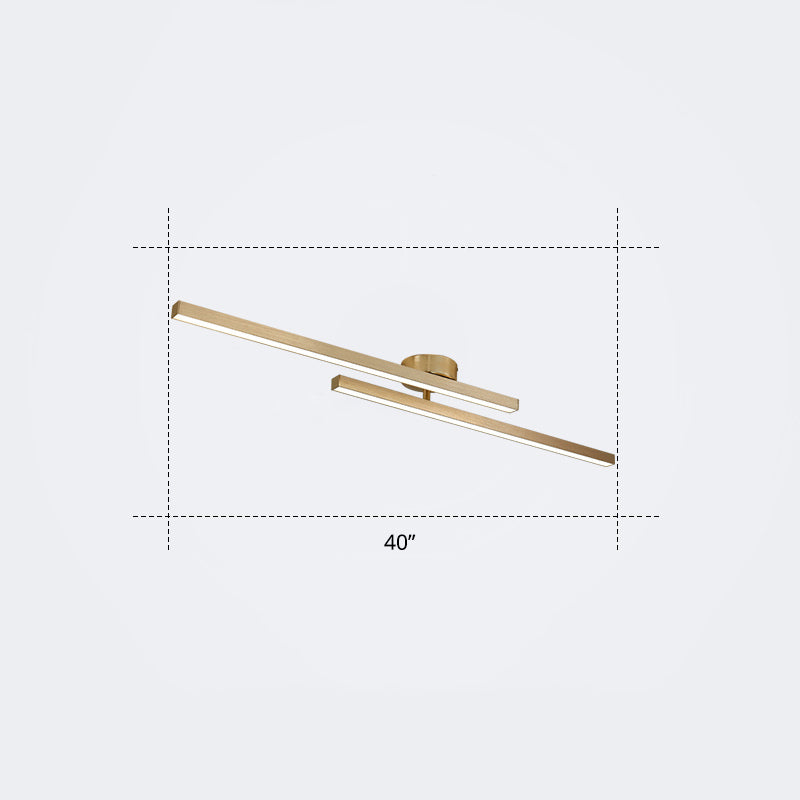 Lámpara de montaje de techo radial LED acrílico Minimalista Semi Factura de luz para sala de estar