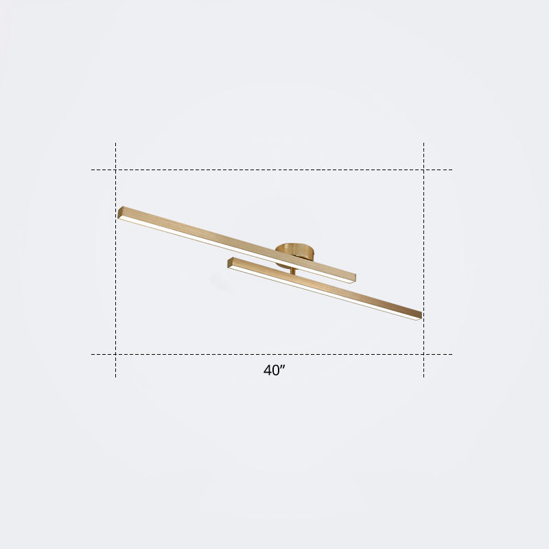 Lámpara de montaje de techo radial LED acrílico Minimalista Semi Factura de luz para sala de estar