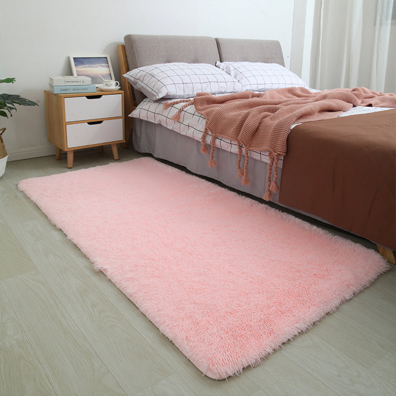 Zeitgenössischer Schlafzimmer Teppich Multi-farbige Feste Farbe Innenteppich Polyster Nicht rutscher Backing Haustierfreundlicher Bereich Teppich