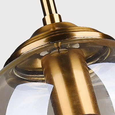 Messing een lichte hanglampverlichting industrieel grijs/helder/barnsteenglas orb-vormige hangende lamp voor woonkamer