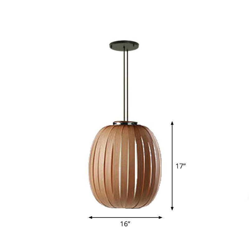 Sphere Restaurant Suspension Éclairage en bois Single-Bulb Pendre minimaliste Kit d'éclairage