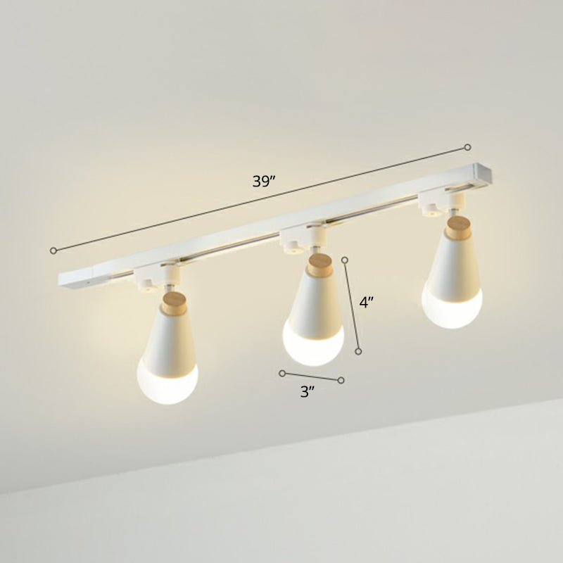 Spettada a forma di cono Luce per binario Macaron Metal Corridor Semi-Flush Mount Light Set