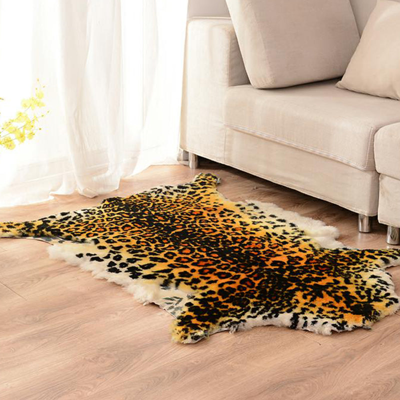 Creative Animal Print Rug Multi Colored Lamb Wool Indoor Rug Non-Slip Backing Pet Friendly Area Carpet for Room