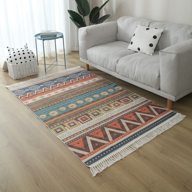 Tappeto eclettico tappeto a più color color colorato stampato interno a tappeto senza slittamento area di facile assistenza moquette con nappa