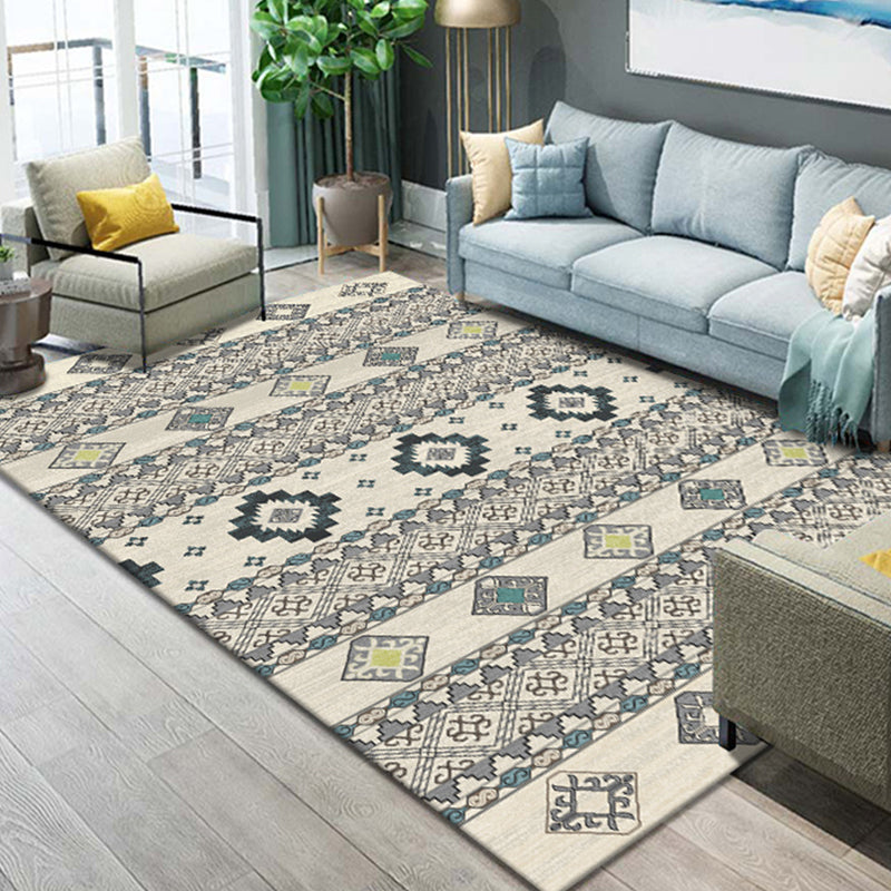 Westelijke salon Rug multi -kleuren geometrische printruimte tapijt polypropyleen gemakkelijk verzorging huisdiervriendelijk wasbaar winderbaar binnen tapijt