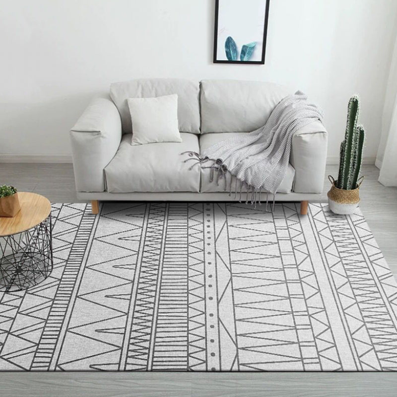 Funky geometrisch gedruckter Teppich Multi-Farb-Synthetik Innenteppich nicht rutschfest