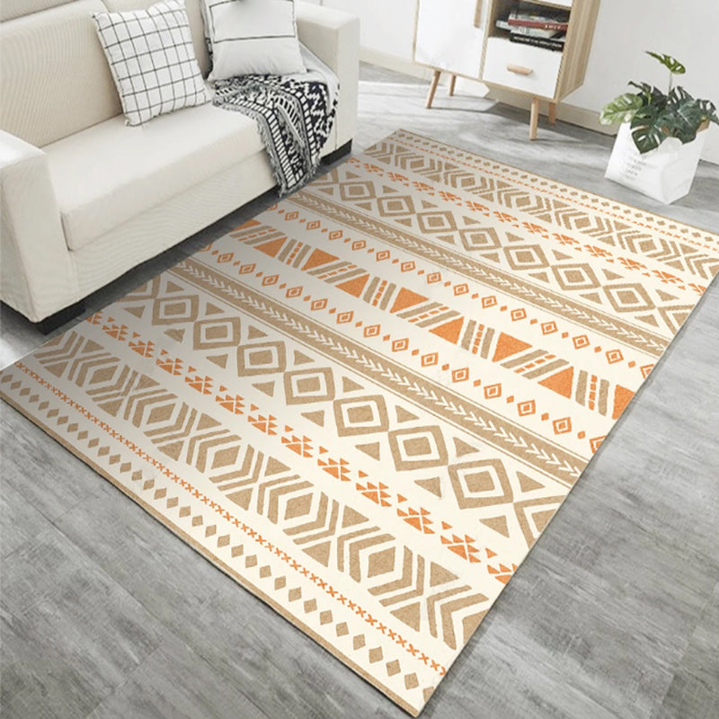 Unique Geo Pattern Rug Multi Colored Polypropylene Indoor Rug Anti-Slip Backing Pet Friendly Area Carpet for Decoration