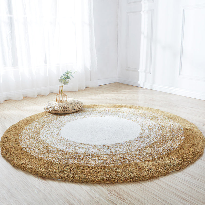 Nordic Decoration Rug Multi Color Solid Color Rug Cotton Blend Anti-Slip Pet Friendly Stain-Resistant Area Carpet