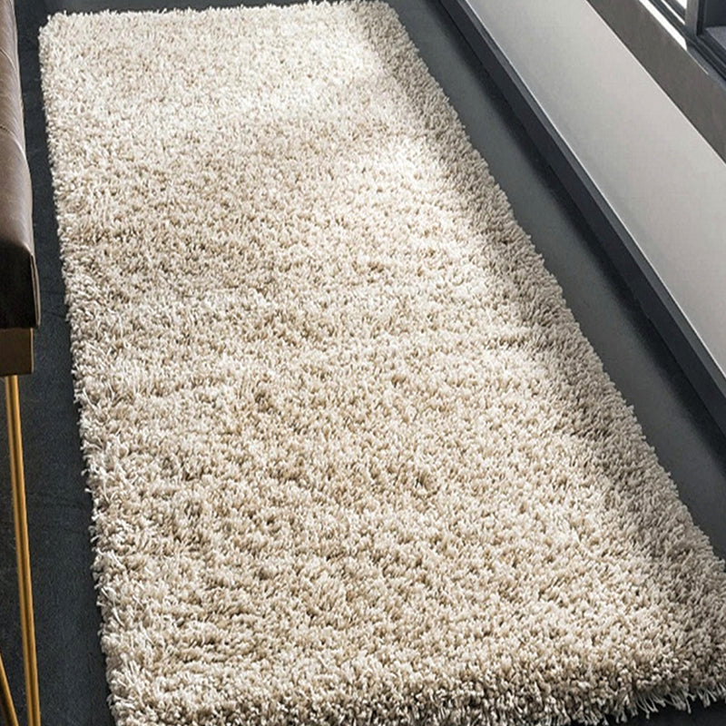 Multi-Color Casual Rug Polyster Solid Colored Area Carpet Non-Slip Stain-Resistant Machine Washable Indoor Rug for Bedroom