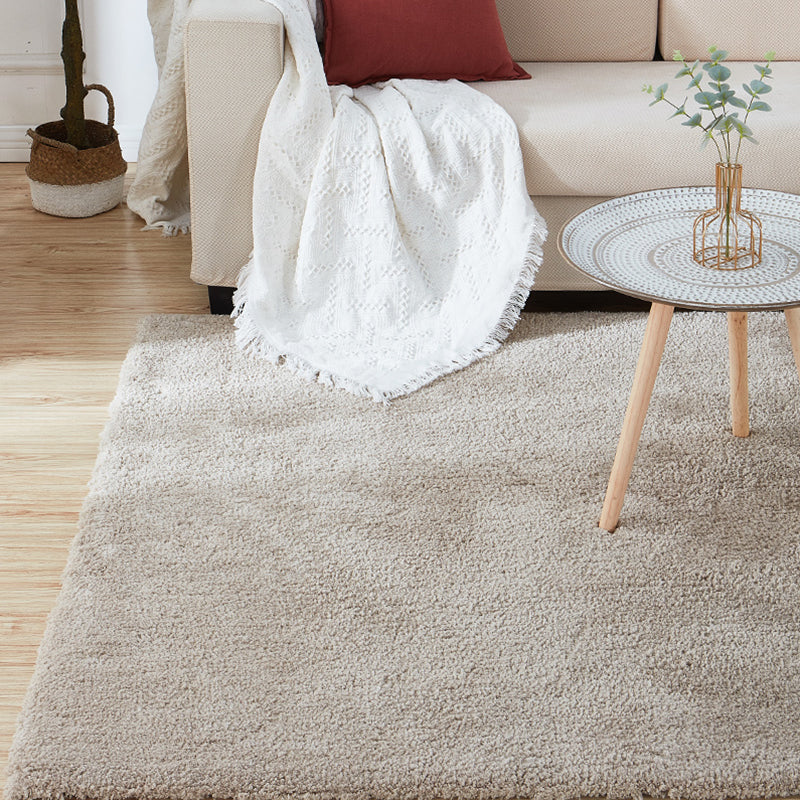 Relaxing Home Decor Rug Multi-Color Solid Color Area Rug Cotton Blend Non-Slip Machine Washable Indoor Rug