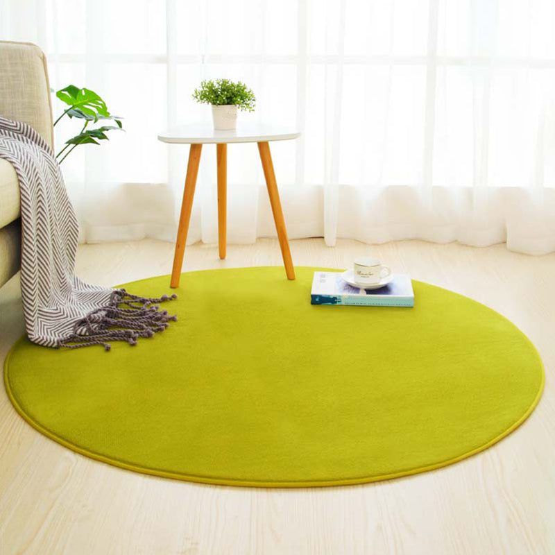 Tapis calmant multicolore Mélange de coton Mélange de couleur unie de couleur massive Tapis antidérapant pour animaux de compagnie Fénit-intérieur pour chambre à coucher