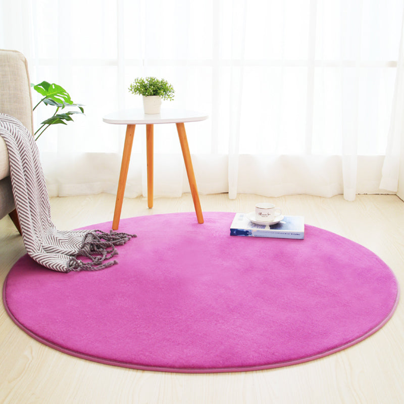 Tapis calmant multicolore Mélange de coton Mélange de couleur unie de couleur massive Tapis antidérapant pour animaux de compagnie Fénit-intérieur pour chambre à coucher