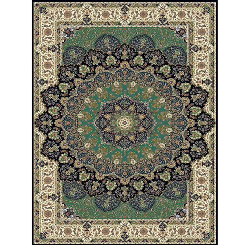 Multi Color Retro Rug Polypropylene Flower Printed Area Carpet Pet Friendly Machine Washable Indoor Rug for Parlor