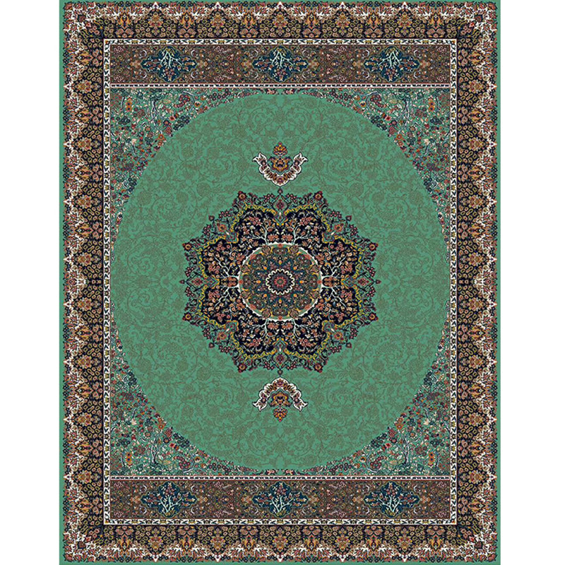 Multi Color Retro Rug Polypropylene Flower Printed Area Carpet Pet Friendly Machine Washable Indoor Rug for Parlor