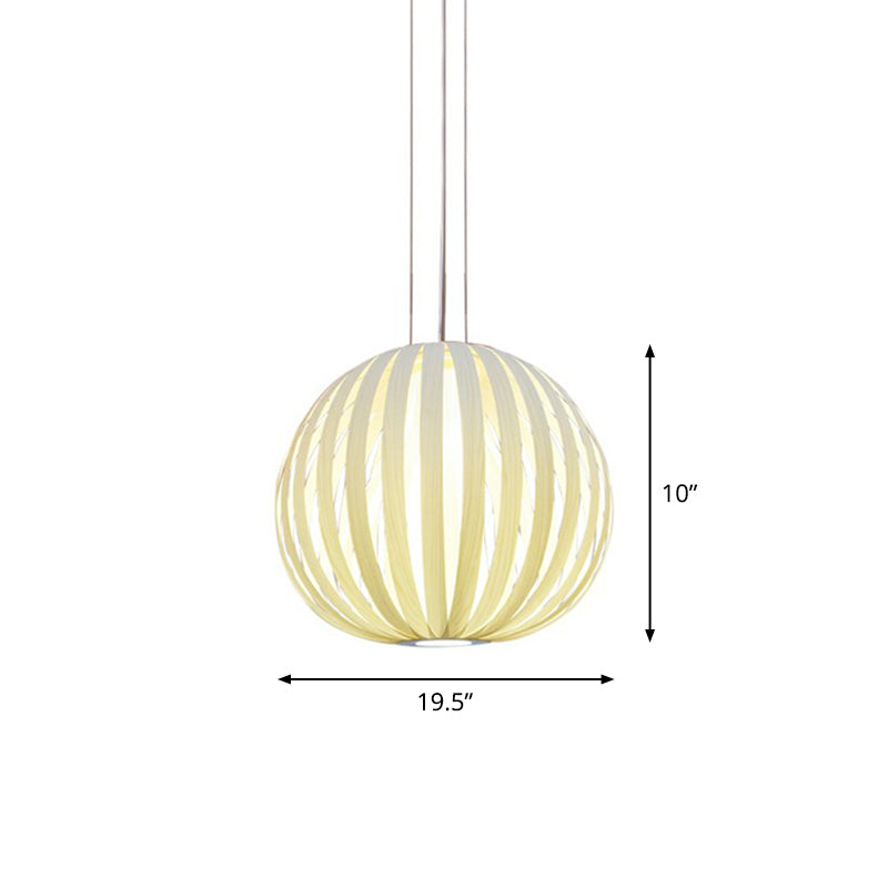 Impiallacciatura in legno a ciondolo globale lampada asiatica 1 appuntamento di illuminazione sospeso per il ristorante