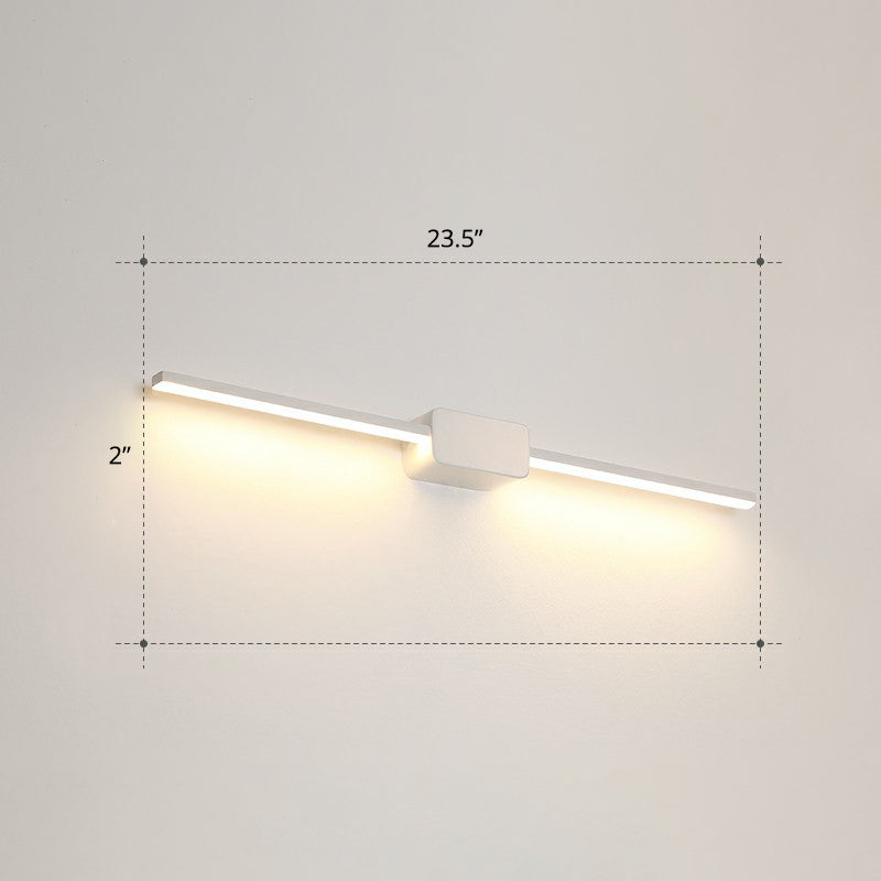 Pole Shaped Bathroom Vanity Wall Lamp Acrylic Minimalistic LED Wall Mounted Light