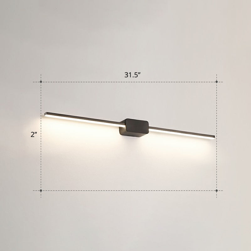 Pole Shaped Bathroom Vanity Wall Lamp Acrylic Minimalistic LED Wall Mounted Light