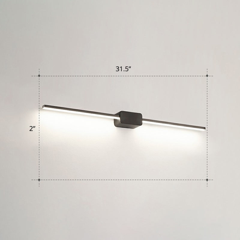 Pole Shaped Bathroom Vanity Wall Lamp Acrylic Minimalistic LED Wall Mounted Light