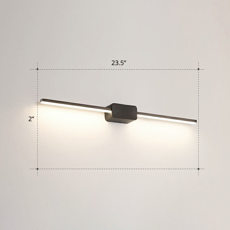 Pole Shaped Bathroom Vanity Wall Lamp Acrylic Minimalistic LED Wall Mounted Light