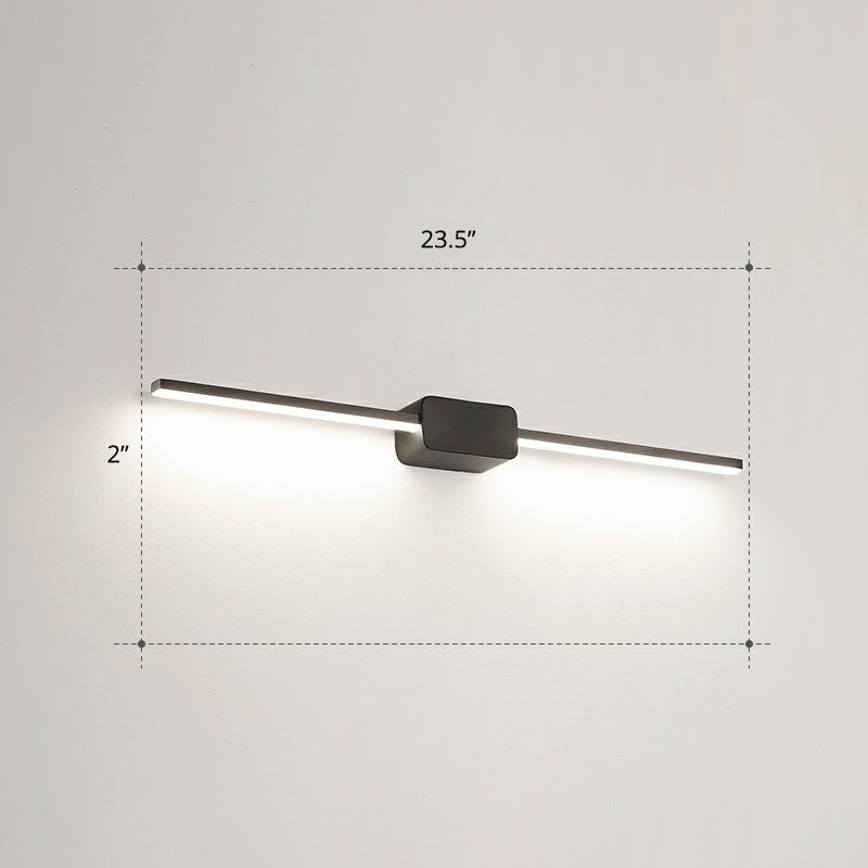 Pole Shaped Bathroom Vanity Wall Lamp Acrylic Minimalistic LED Wall Mounted Light