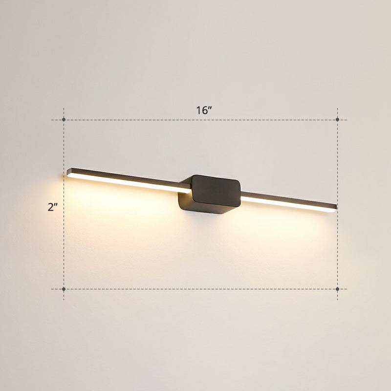 Stabförmige Badezimmer Waschtischwand Lampe Acryl minimalistische LED -Wandmontage Licht montiert