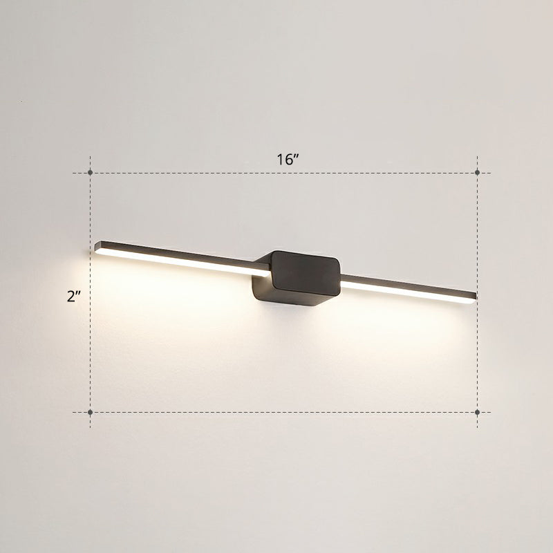 Pole Shaped Bathroom Vanity Wall Lamp Acrylic Minimalistic LED Wall Mounted Light