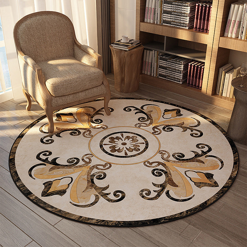 Olden Decoration Rug Multi Color Flower Printed Area Carpet Polyster Non-Slip Backing Stain-Resistant Indoor Rug