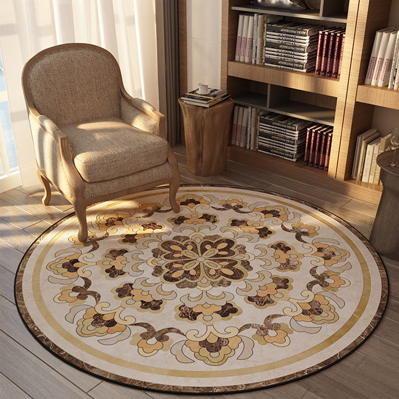 Olden Bedroom Rug Multi Colored Floral Printed Indoor Rug Polypropylene Anti-Slip Backing Easy Care Area Carpet