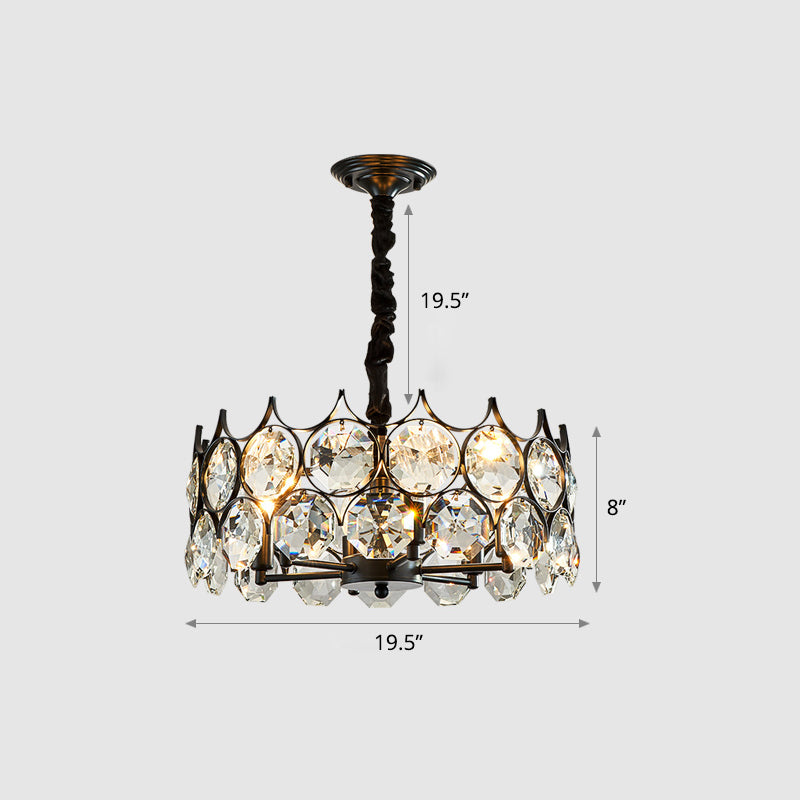 Teardrop-Like Dining Room Chandelier Crystal Postmodern Style Hanging Ceiling Light