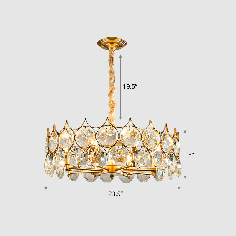 Teardrop-Like Dining Room Chandelier Crystal Postmodern Style Hanging Ceiling Light