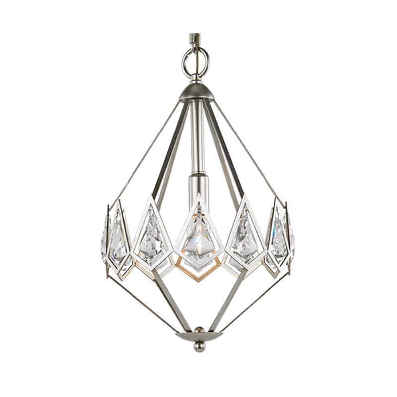 Lustre conique nickel nordique métal nordique 1/3 bulbes pendentif luminaire pour le salon