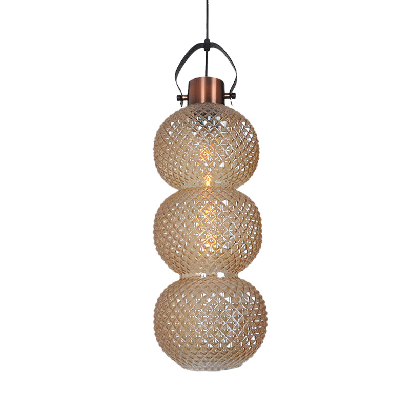 Bubble hangend modernisme Wit/chroom/Amber Glass 1 hoofd plafond suspensielamp voor gang