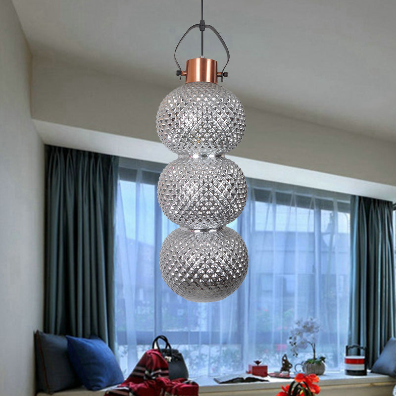 Bubble Hanging Light Modernism White/Chrome/Amber Glass 1 Head Ceiling Suspension Lamp for Hallway