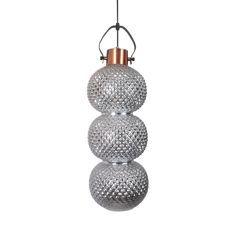 Bubble Hanging Light Modernism White/Chrome/Amber Glass 1 Head Ceiling Suspension Lamp for Hallway