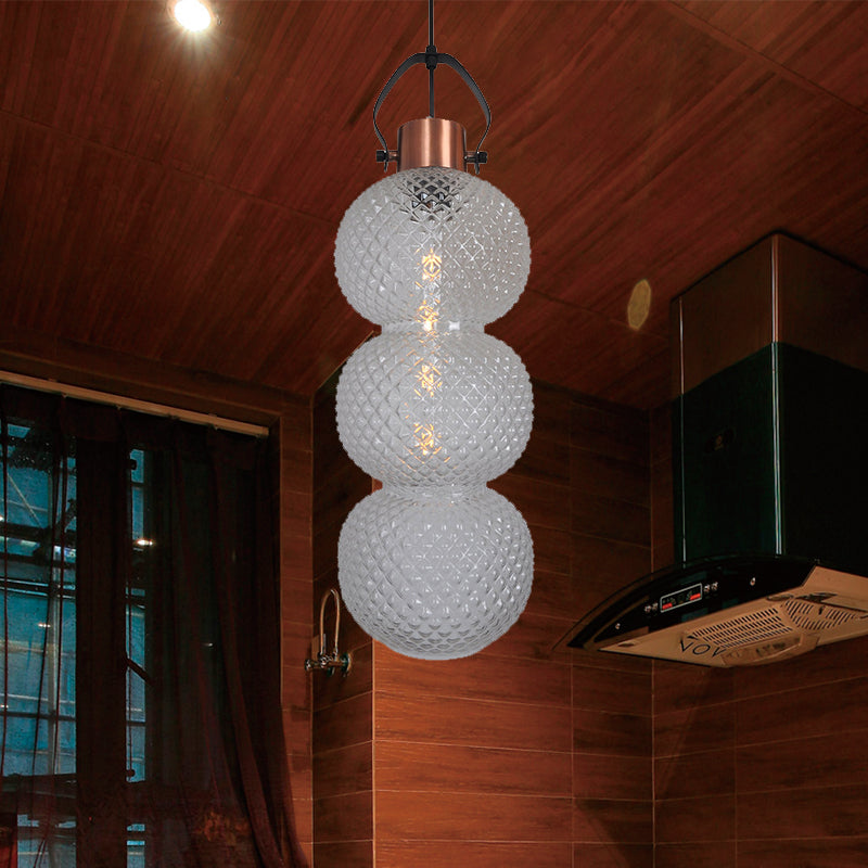 Bubble hangend modernisme Wit/chroom/Amber Glass 1 hoofd plafond suspensielamp voor gang